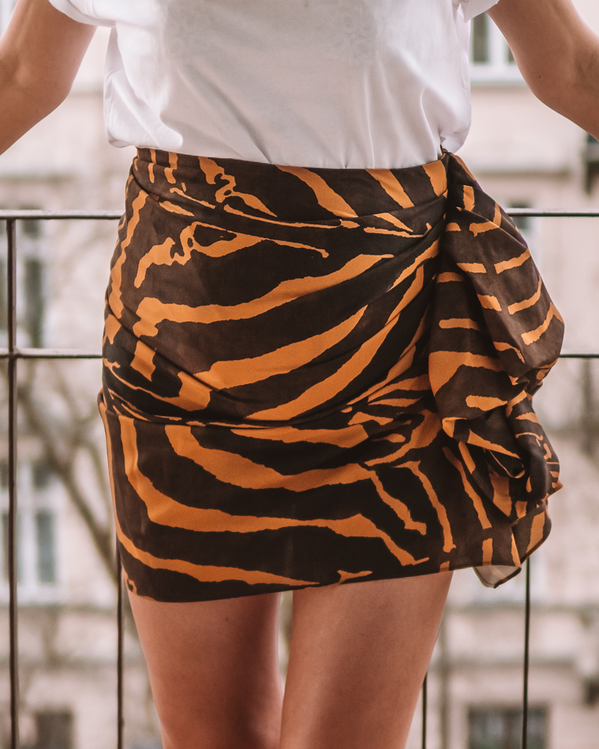 HM Studio Collection-animal print skirt